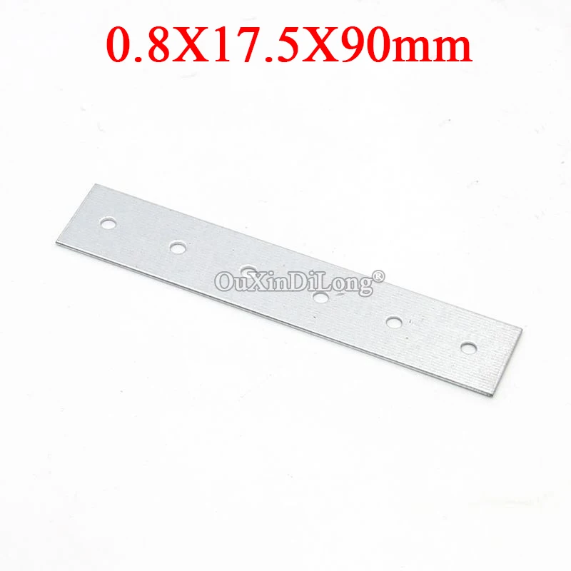

Brand New 100PCS SECC Flat Straight Furniture Corner Braces 0.8x90x17.5mm Board Frame Support Brackets Furniture Connectors