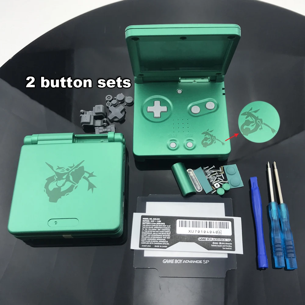 Для GameBoy Advance SP Classic Green Rayquaza Ограниченная серия сменный Корпус Корпуса для GBA чехол