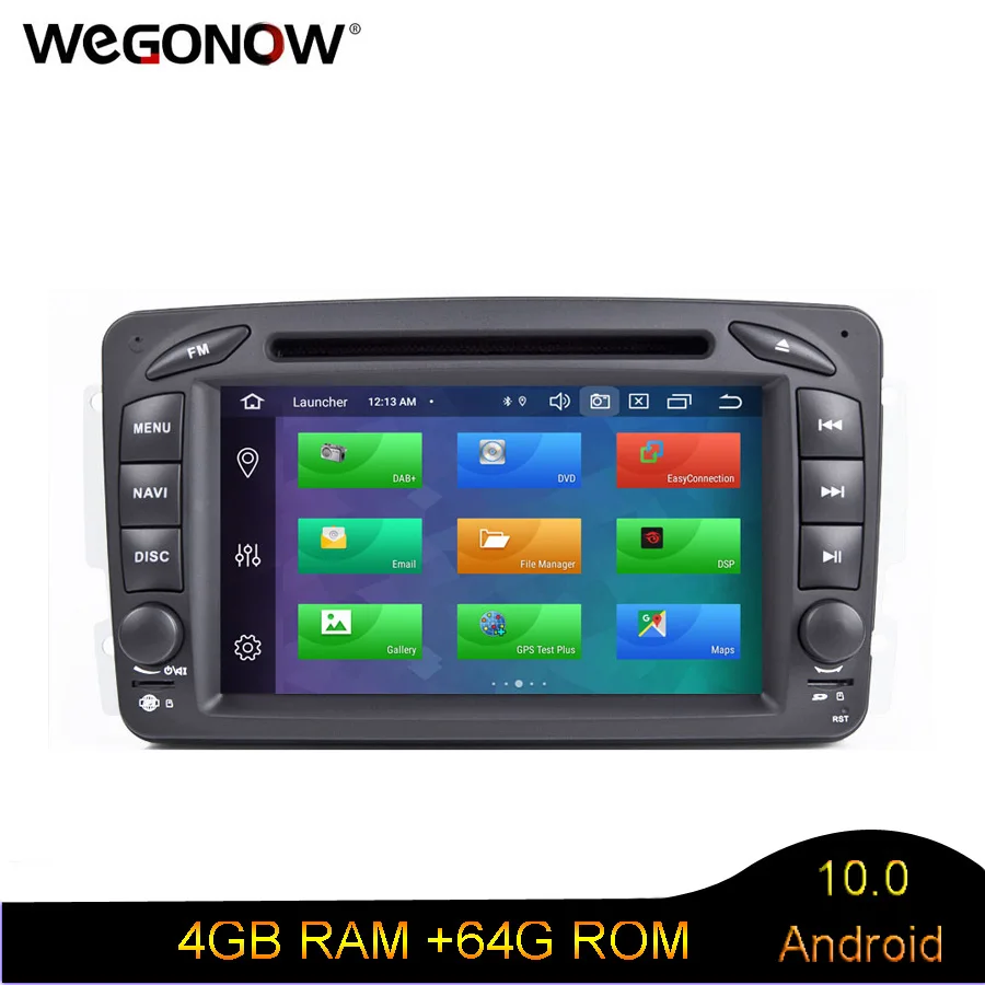 DSP Android 10 8 Core 4 Гб + 64 ГБ Автомобильный DVD мультимедийный плеер GPS карта радио камера
