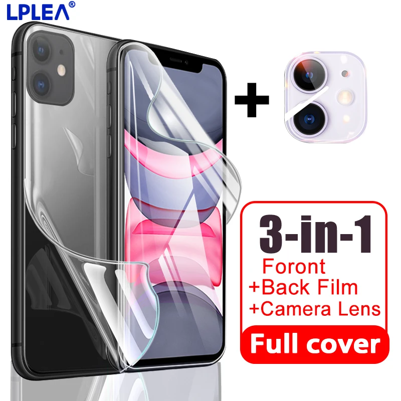 Гидрогелевая Защитная пленка для iPhone полное покрытие экрана 11 7 8 Plus X XR XS MAX