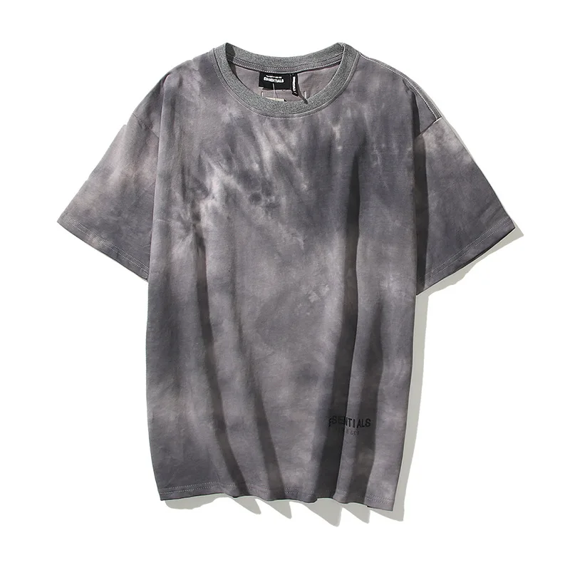 

Fashion Japanese Tie Die Printed T shirt Men Cotton Loose Summer Short Sleeve Top Tee Black O-neck T Shirt Men Brand Clothing