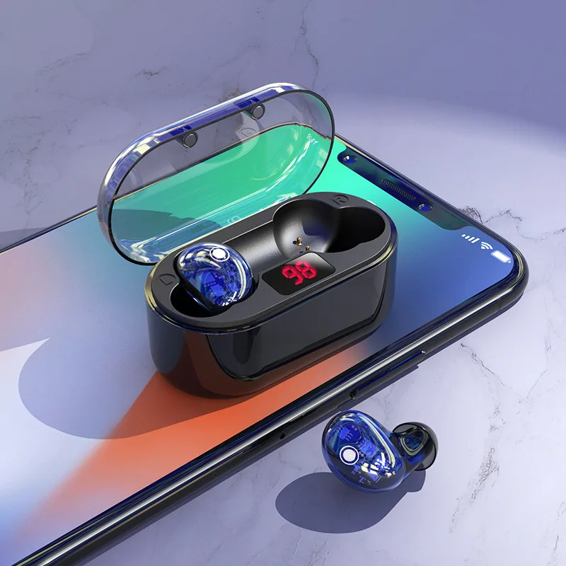 

2021 Wireless Bluetooth Earphone Microphone Sports Waterproof Wireless Headphones Headsets Touch Control Music Earbuds For Phone