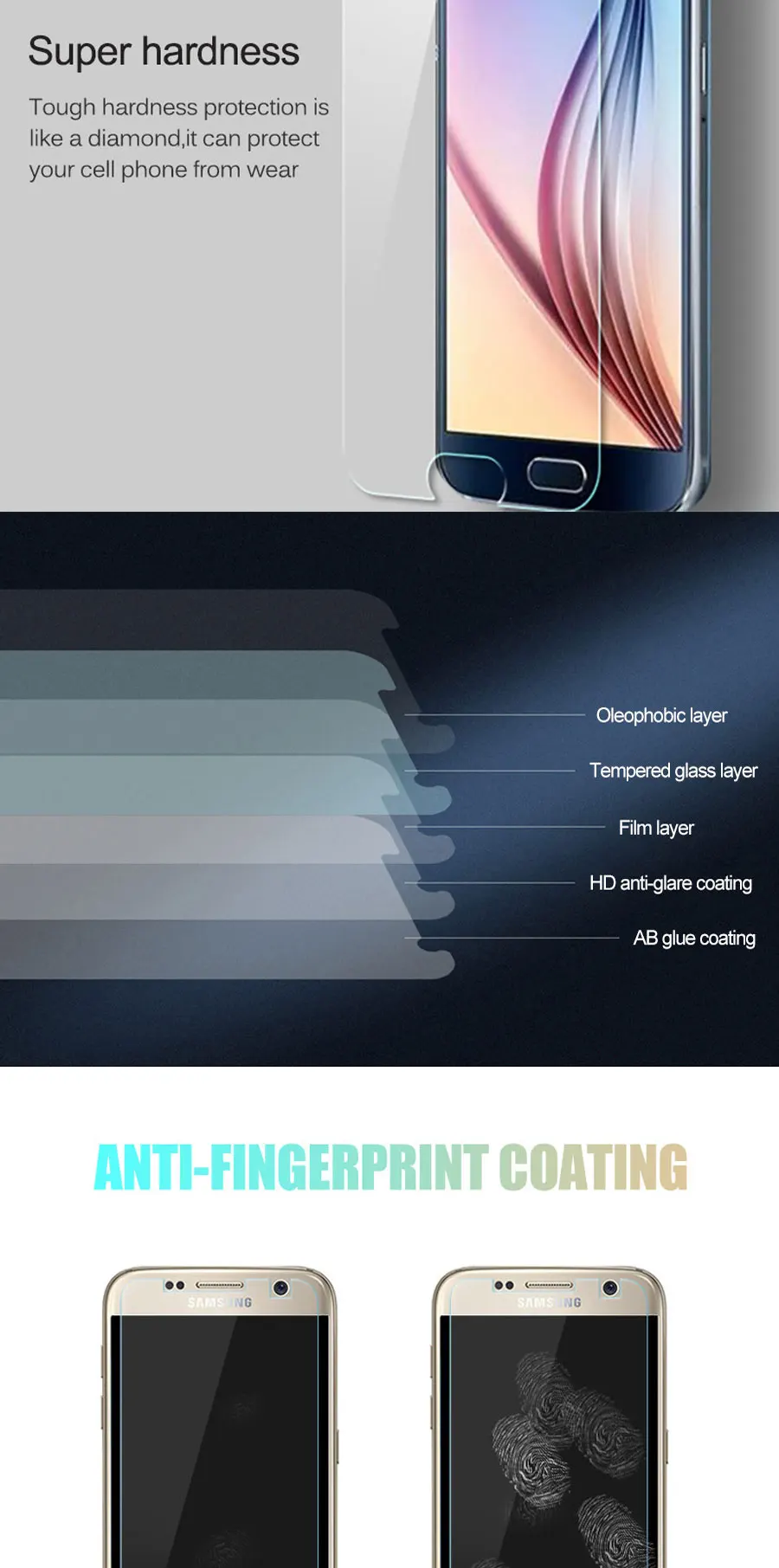 С уровнем твердости 9H закаленное Стекло для samsung Galaxy Note 5 4 3 2 S7 S6 S5 Экран протектор для samsung A3 A5 A7 J3 J5 J7 защитный Стекло