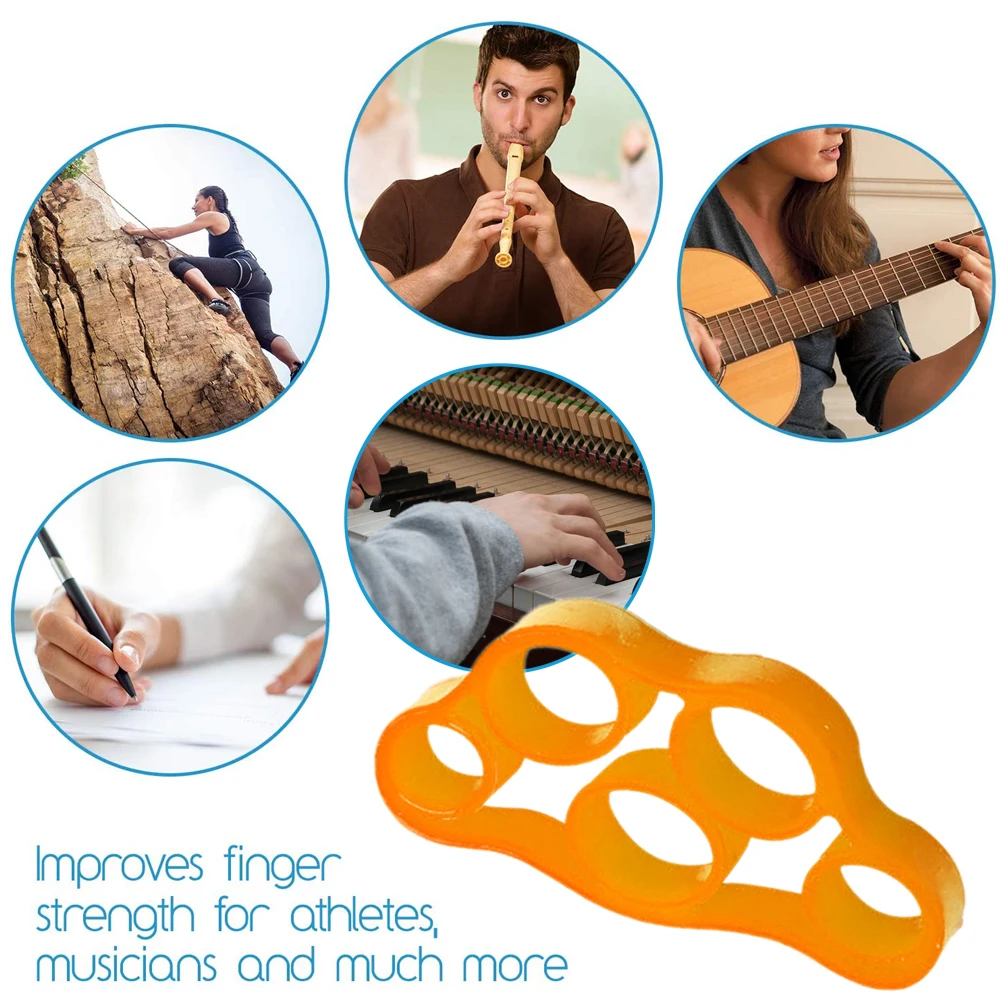 3 шт. Силиконовый растягиватель для пальцев рук и запястья с сопротивлением для тренировки силы и растяжки.
