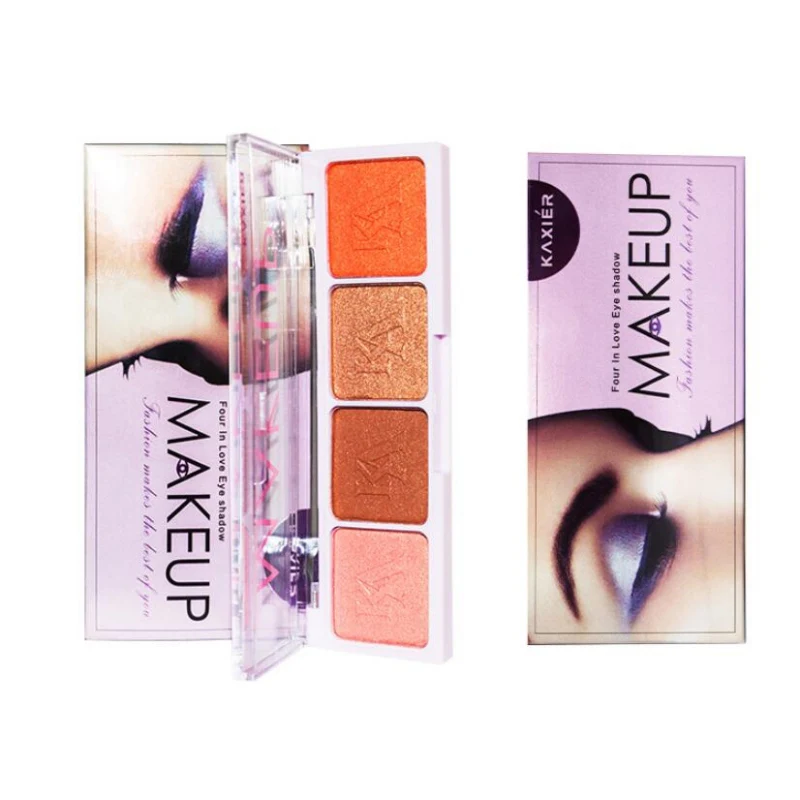 4 Цвета Палитра теней матовый блеск палитра макияж декоративная косметика