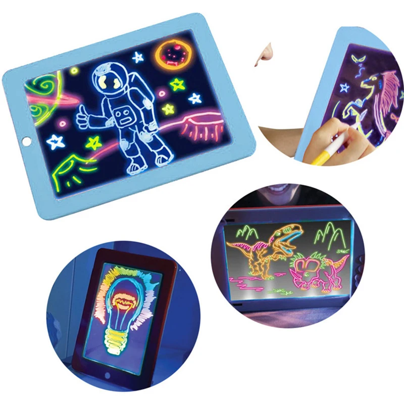 New Children Writing Graffiti Magic/pad 3d Drawing Board Kit Magic LCD Glow for Kids Birthday Christmas Gift | Игрушки и хобби
