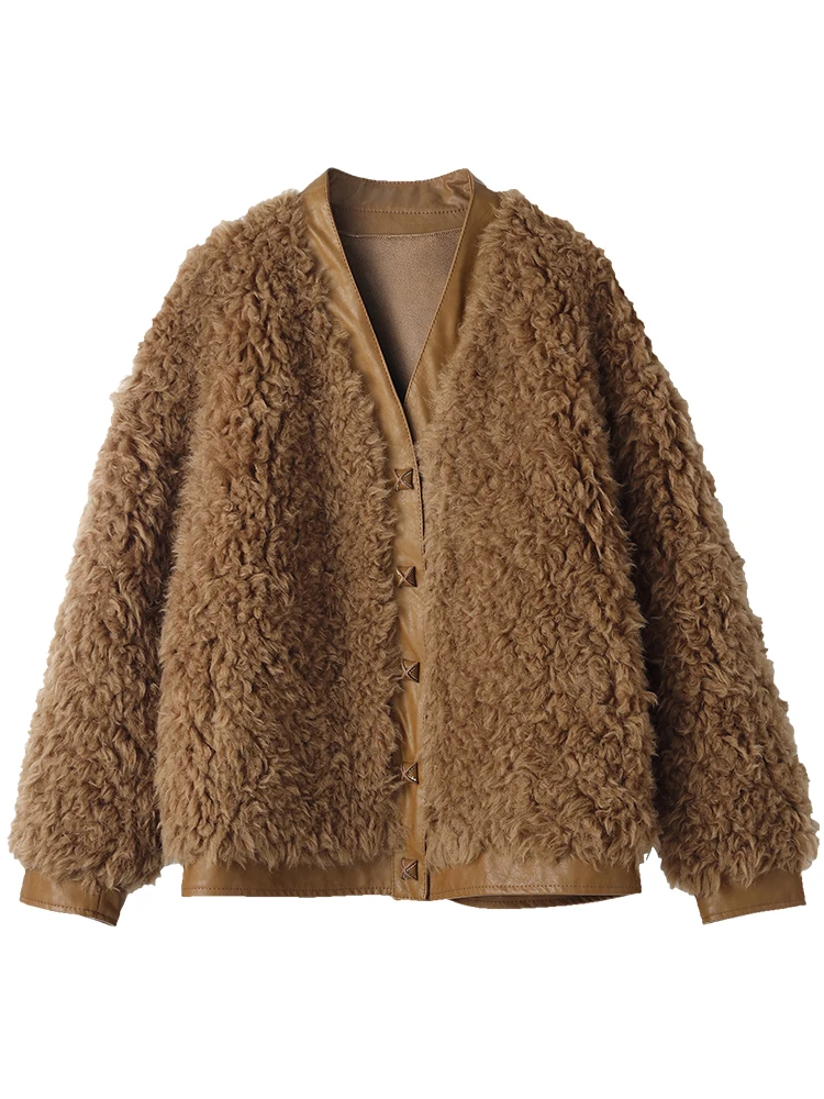 

Women Coats and Jackets Winter Wool Thick Warm Fur Wide-waisted Abrigos Mujer Invierno 2020 Warm High Quality coat