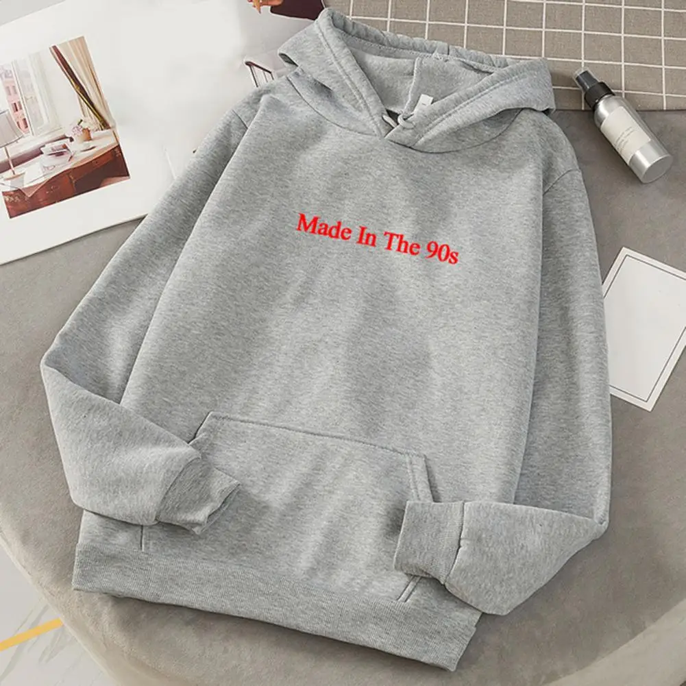 Cool New Oversize Solid Color Women Hoodies Letter Print Sweatshirt Women Winter Autumn Warm Streetwear Pullovers Thick Hoodie