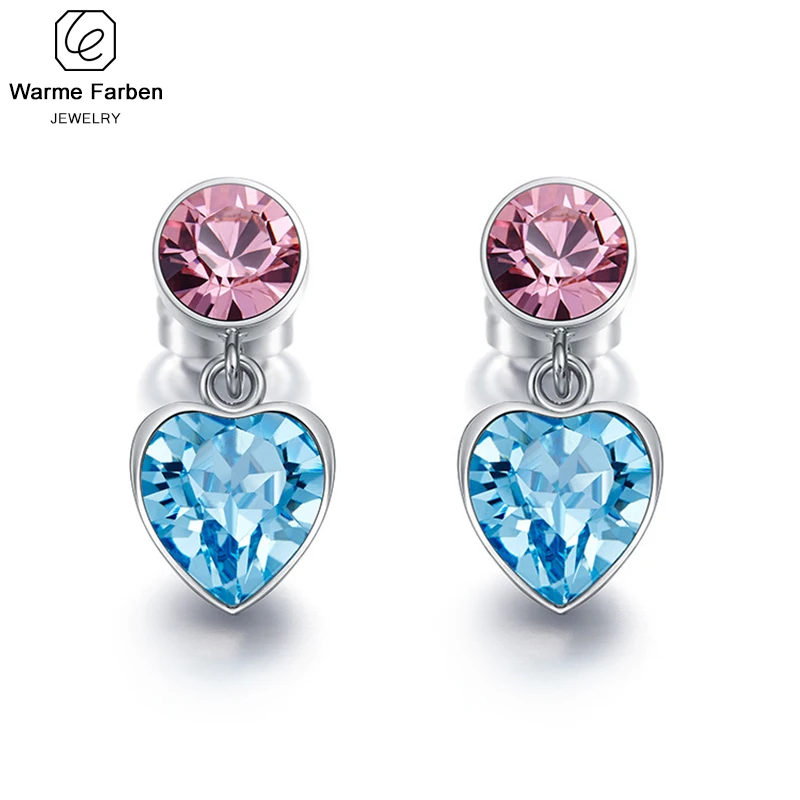 Женские серьги-подвески с кристаллами Swarovski элегантные серьги в европейском