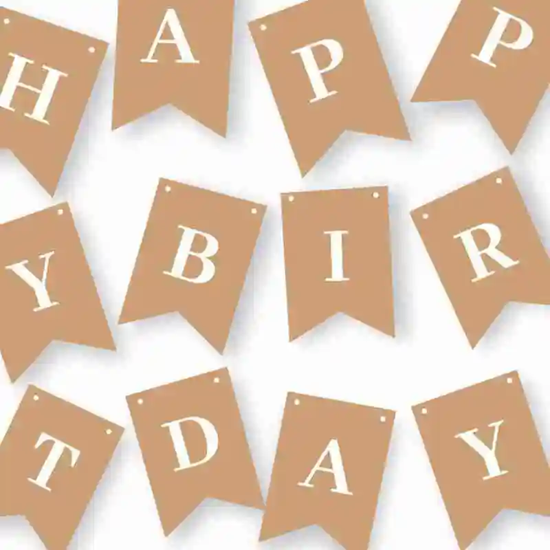 

Happy Birthday Party Vintage Garland Design Birthday Party Scene Decoration Bunting Banners