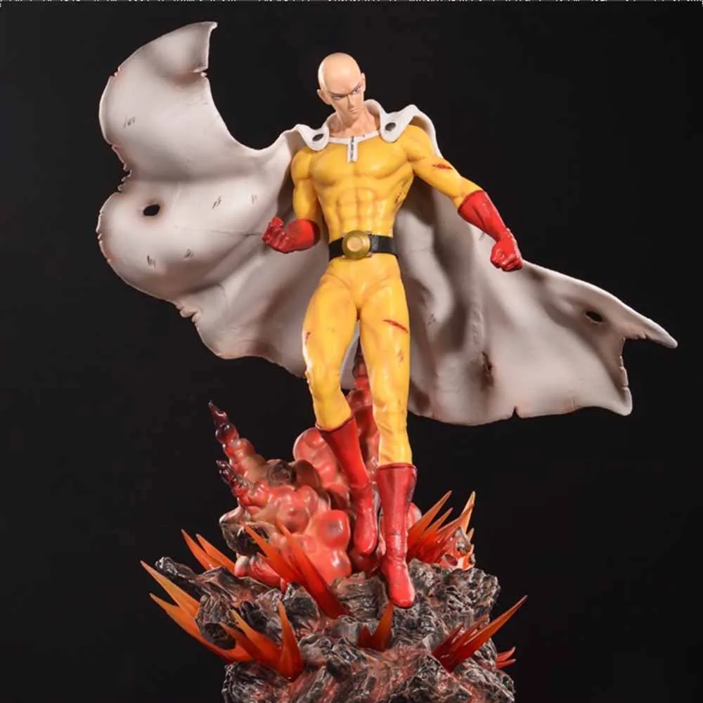 

43cm Anime Figure One Punch Man Figure Toy Saitama Sensei DXF Hero PVC Action Figure Model Doll Collectible Figure Children Gift