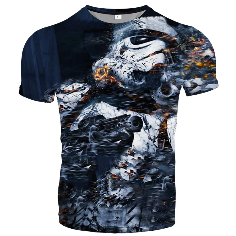 

2021 new summer 3D printing men's T-shirt high-quality short-sleeved oil painting personality pattern popular new trend hip-hop