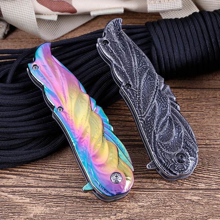 

8.27'' Folding Pocket Knife Survival Tactical Knife 440C Steel Blade Outdoor Hiking Camping Hunting Knives Self-defense EDC Tool