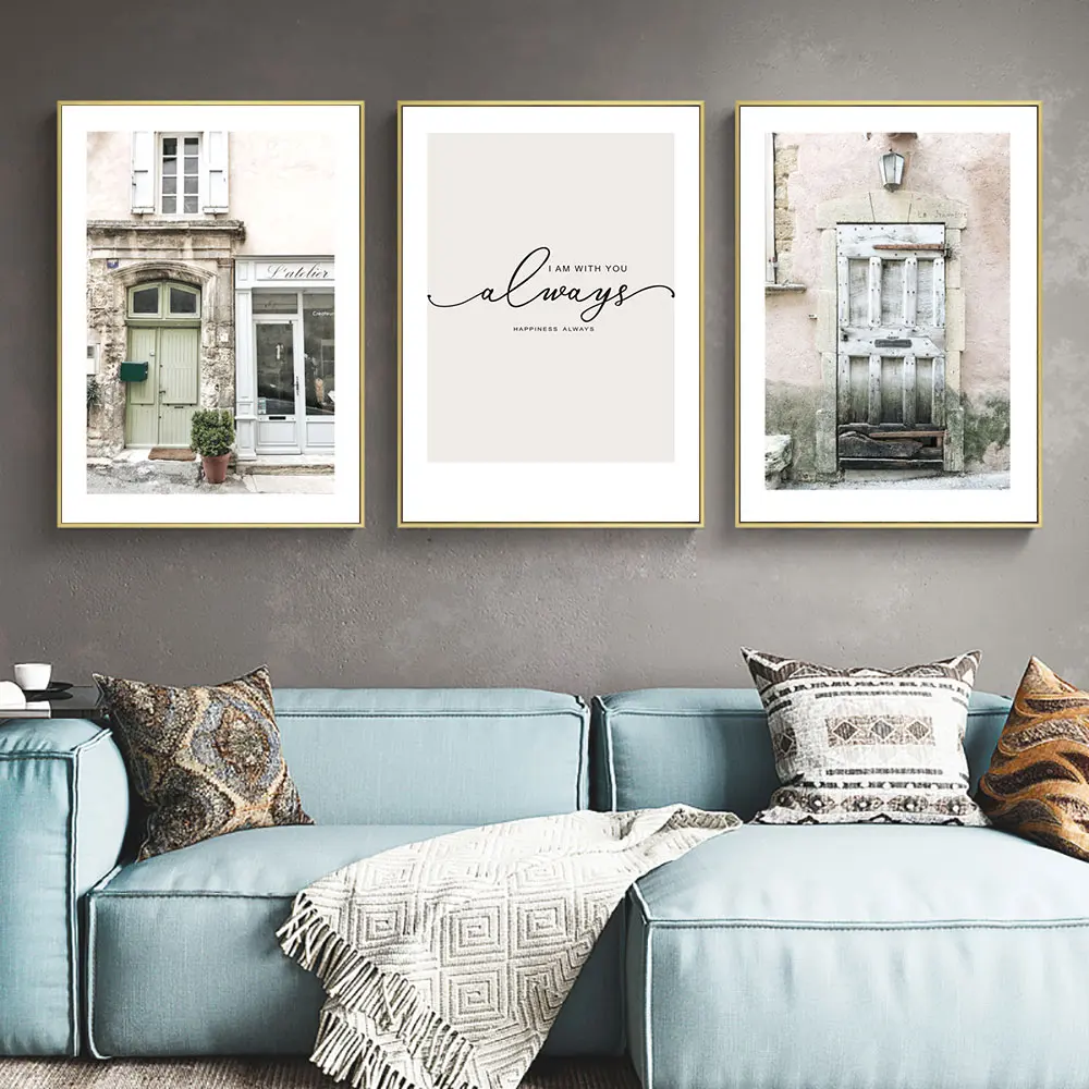 Пейзаж настенная живопись холст картина с зелеными листьями настенные картины