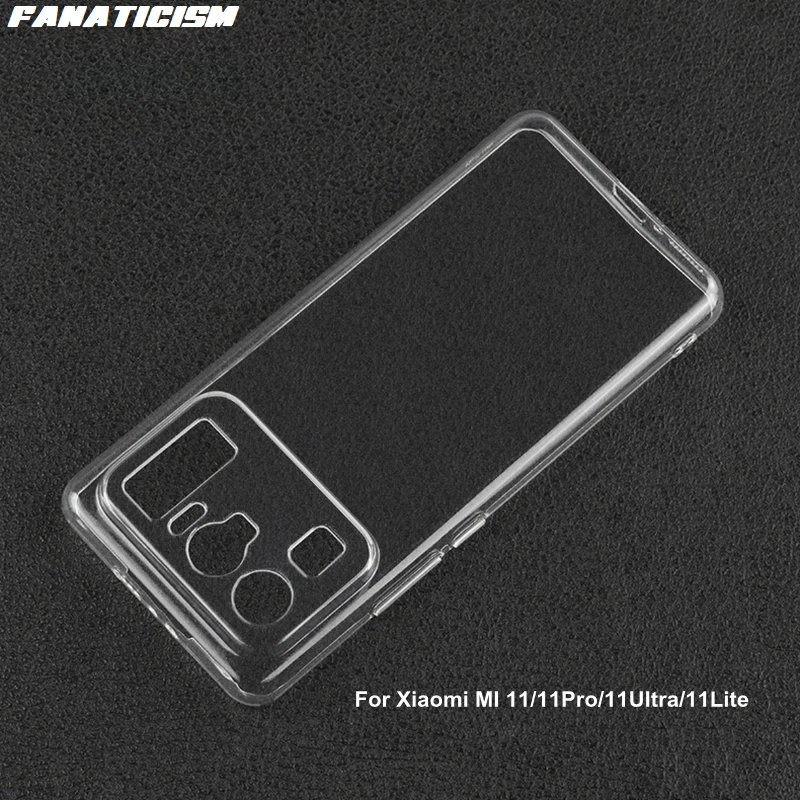 

300pcs Luxury 1mm Clear Silicone Cases For Xiaomi MI 11 Pro Ultra Lite Mi11 11Pro 11Ultra 11Lite Anti-knock Soft TPU Phone Shell