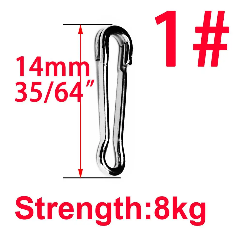 10 шт. нержавеющая сталь рыболовные защелки Fastlock зажимы Размер 1 6 соединитель