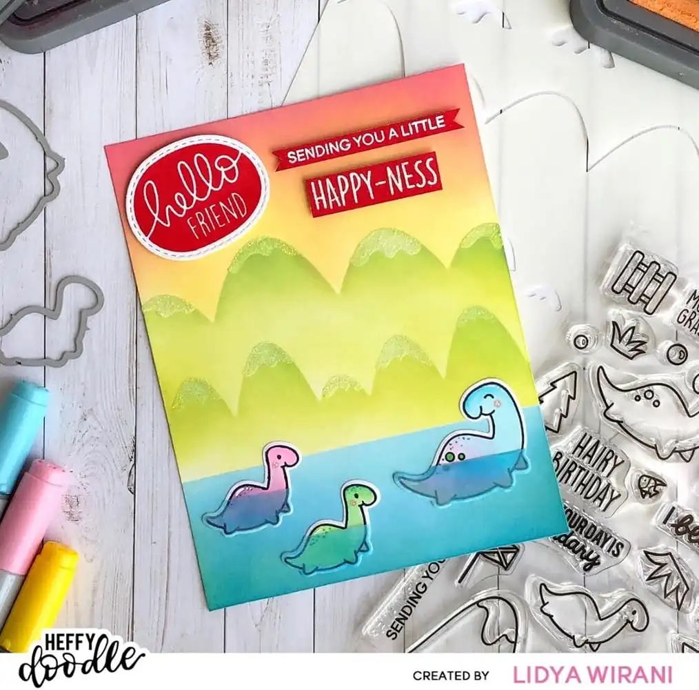 

Mountain and mountain top backgro Cutting Dies Stamps Stencil & Hot foil Scrapbook Diary Decoration Stencil Embossing