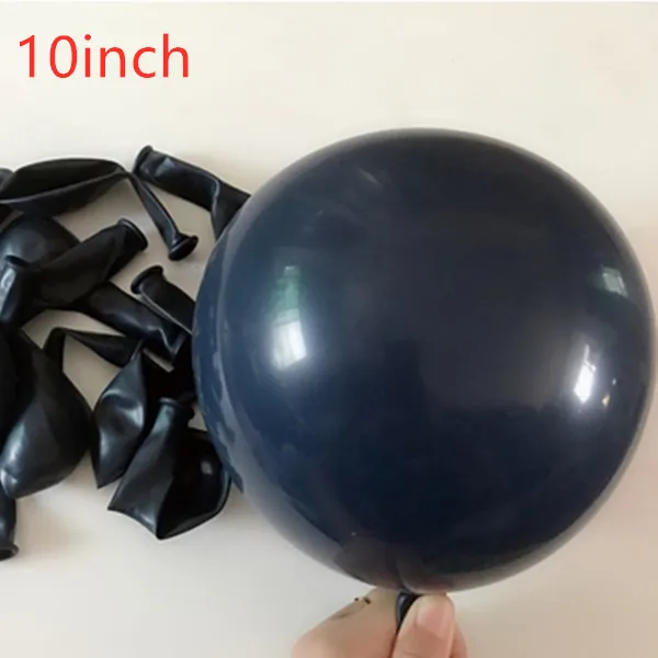 as picture 20pcs 5/10/12inch gray ink blue matte macaron 24 inch transparent BoBo balloon wedding decoration birthday party supplies - Цвет: as picture
