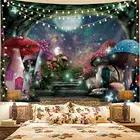Гобелен SepYue, сказочный, с изображением грибов, психоделическая футболка, настенный, для спальни, гостиной, общежития, украшение для дома, декор в стиле бохо, 95x73