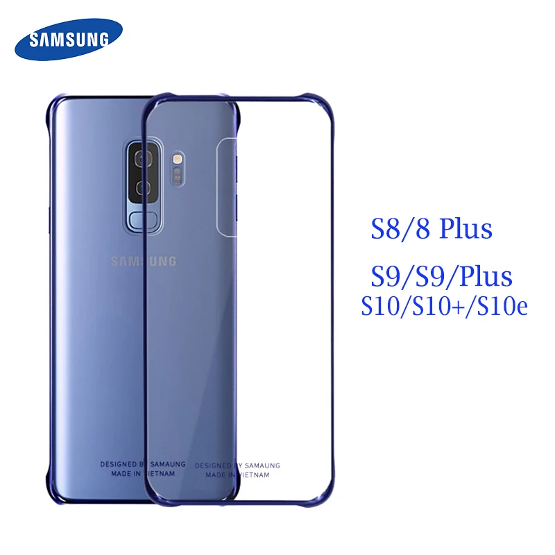 Чехол для Samsung S10 + официальная задняя крышка прозрачная Ударопрочный ПК Galaxy S8 S9 Plus