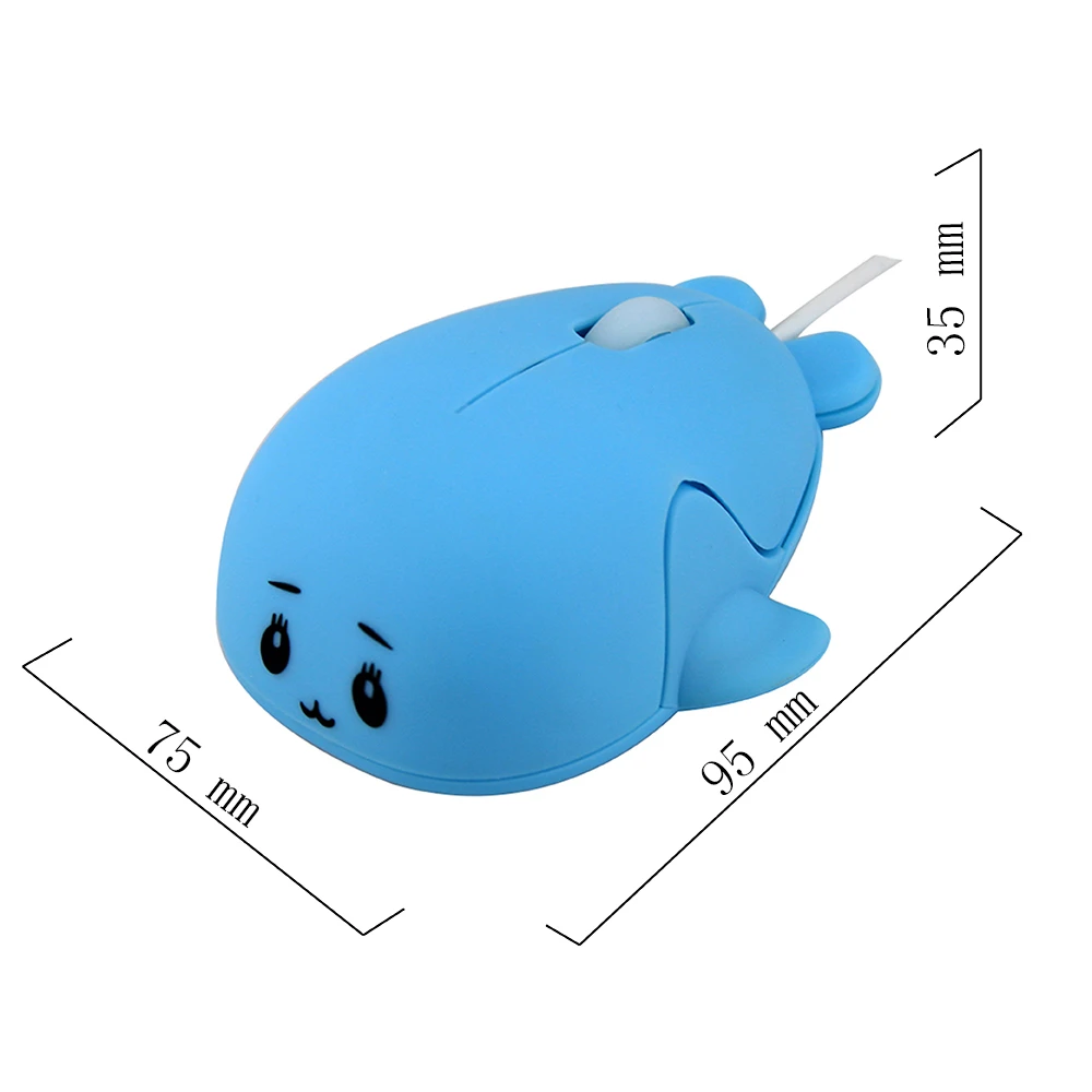 Проводная Милая мультяшная мини компьютерная мышь CHYI 3D 1600 DPI USB оптическая
