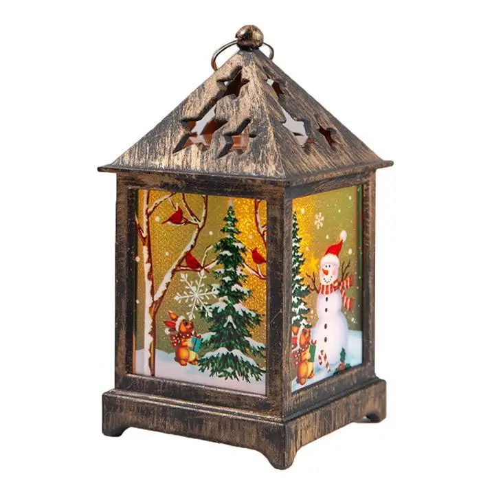 Рождественский пластиковый снеговик Санта рождественские украшения лампа с