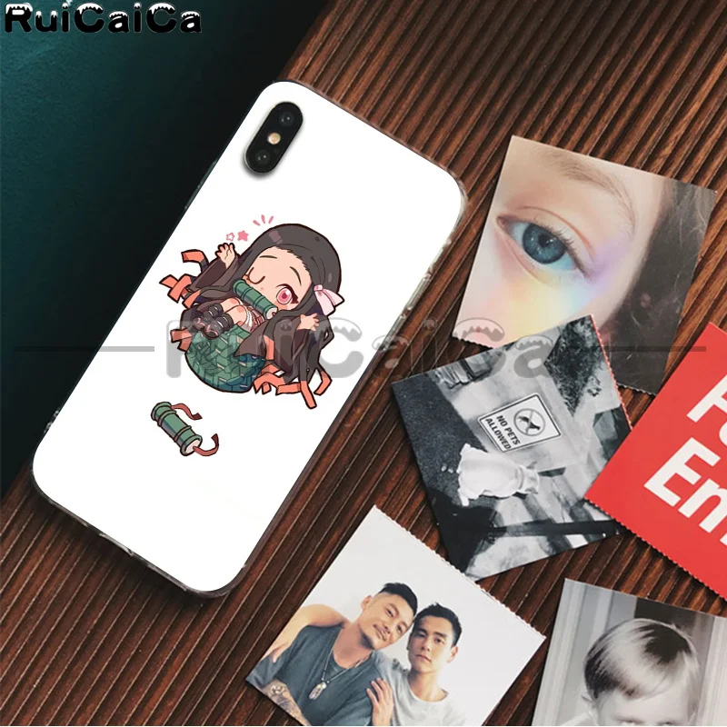 A4 RuiCaiCa Demon Slayer Kimetsu No Yaiba рукоделие принт рисунок чехол для телефона iPhone 8 7 6S Plus X XS MAX 5 5S SE XR 11 11pro - Цвет: A4