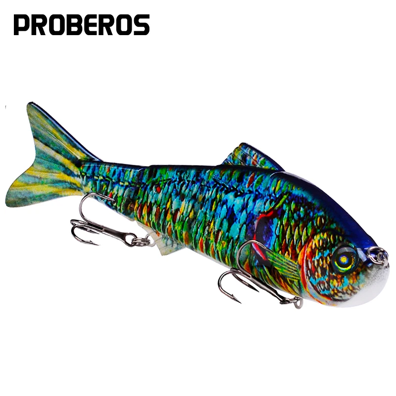 

1pc 4 Sections Swimbait 38g-1.34oz/6.1"-15.5cm Fishing Bait Hard Bait Fishing Tackle 10 Color Lures 4# Hook With Retail Box 2019
