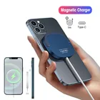 Магнитная зарядная станция для Macsafe, мощная Беспроводная зарядная док-станция для iPhone 13, 12 Pro Max, 15 Вт, Индукционная мини-зарядка