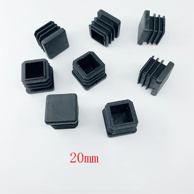 

20 Pcs/Lot 20 * 20mm Square Pipe Plug, Foot Plastic PE