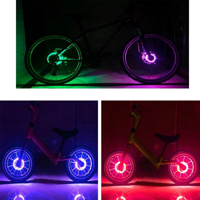 Светильник для велосипедного клапана колеса спицы шина светодиодный светильник