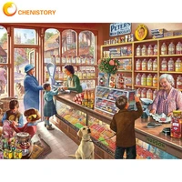 chenistory painting by numbers kits for beginner department store landscape oil paints kits on canvas adults unique gifts decor