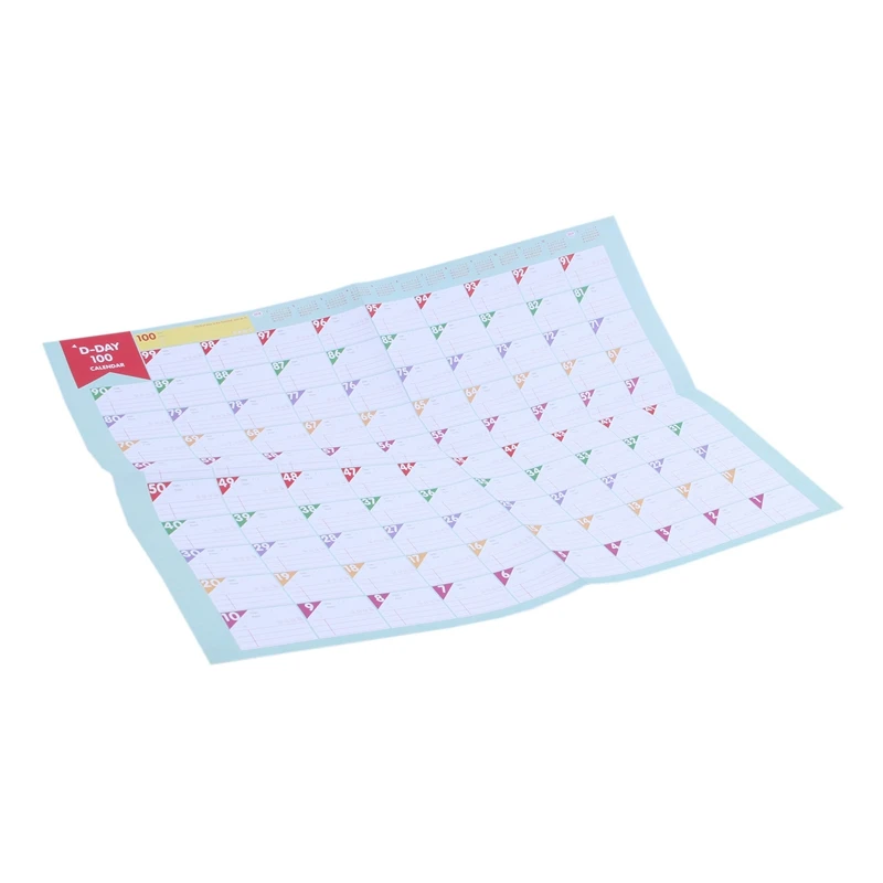 3 листа План бумаги 100 дней расписание обратного отсчета настенные календари