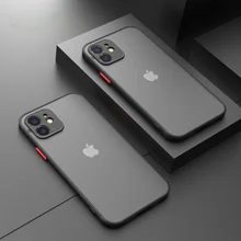 Luxury Silicone Shockproof Matte Phone Case For iPhone 11 12 Pro Max Mini X XS XR 7 8 Plus SE 2020 Ultra Thin Transparent Cover