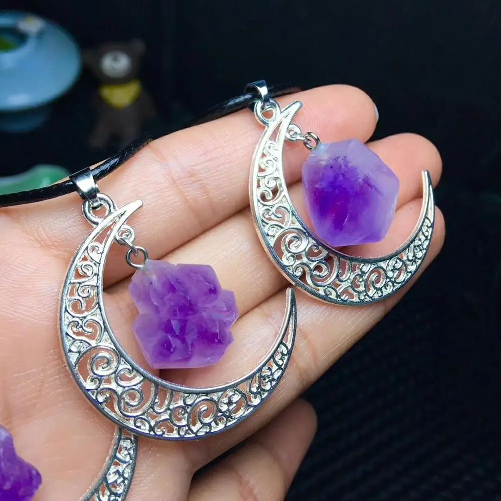 Новинка натуральный Лавандовый аметист кварцевый фиолетовый кулон женское