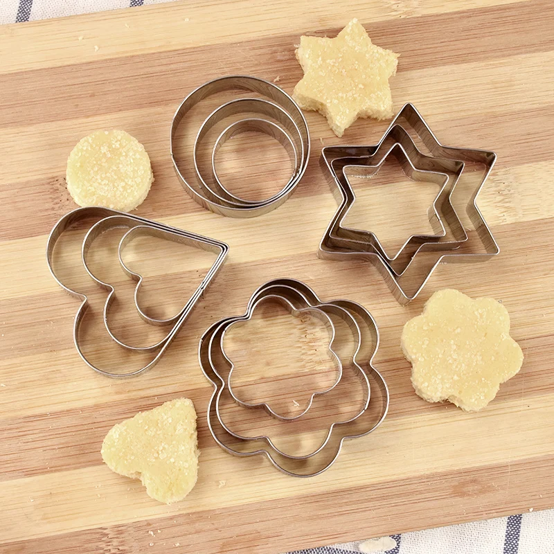 

Stainless Steel Diy Baking Mold Flower Heart Cookie Baking Mold Design Chocolates Muffin Patisserie Gateau Household EH50BM