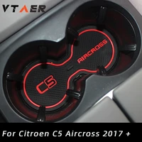 for citroen c5 aircross 2017 2018 2019 2020 2021 car accessories interior rubber door mat anti slip cup pad gate slot pad 22pcs