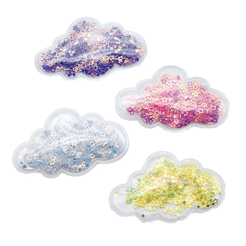 Новый 5 шт. прозрачный пластиковый пакет Любовь облако Bling шейкер блестки DIY