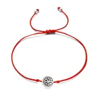 Браслеты с подвесками Life Tree, для женщин, мужчин, детей, на удачу, Красная Нить, дружбы, желания, браслеты, ювелирные изделия, регулируемые