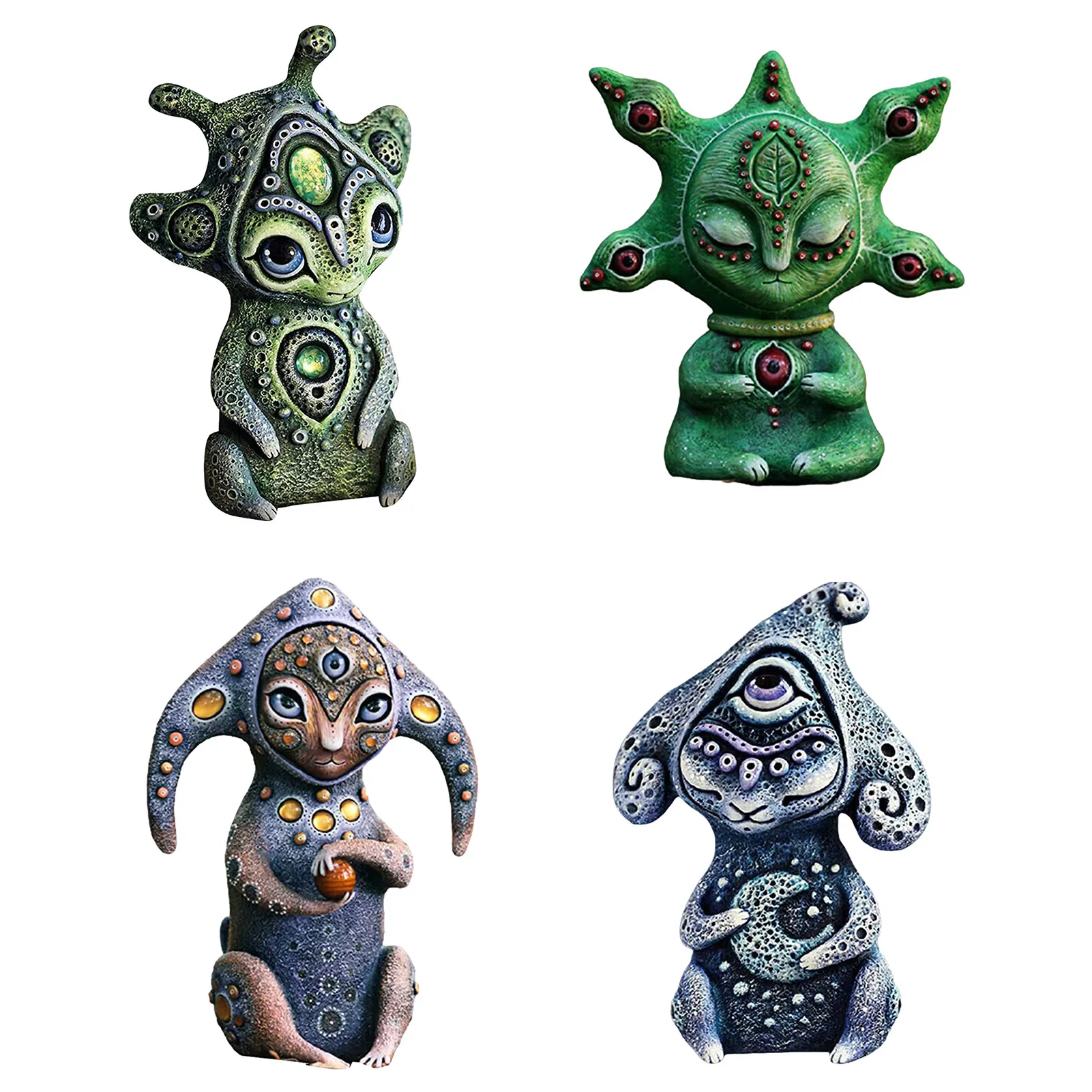 

Moss Micro Landscape Decoration Garden Mysterious Forest Elf Resin Decor Ornaments Charact Funny Resin Figurines Elves Decor