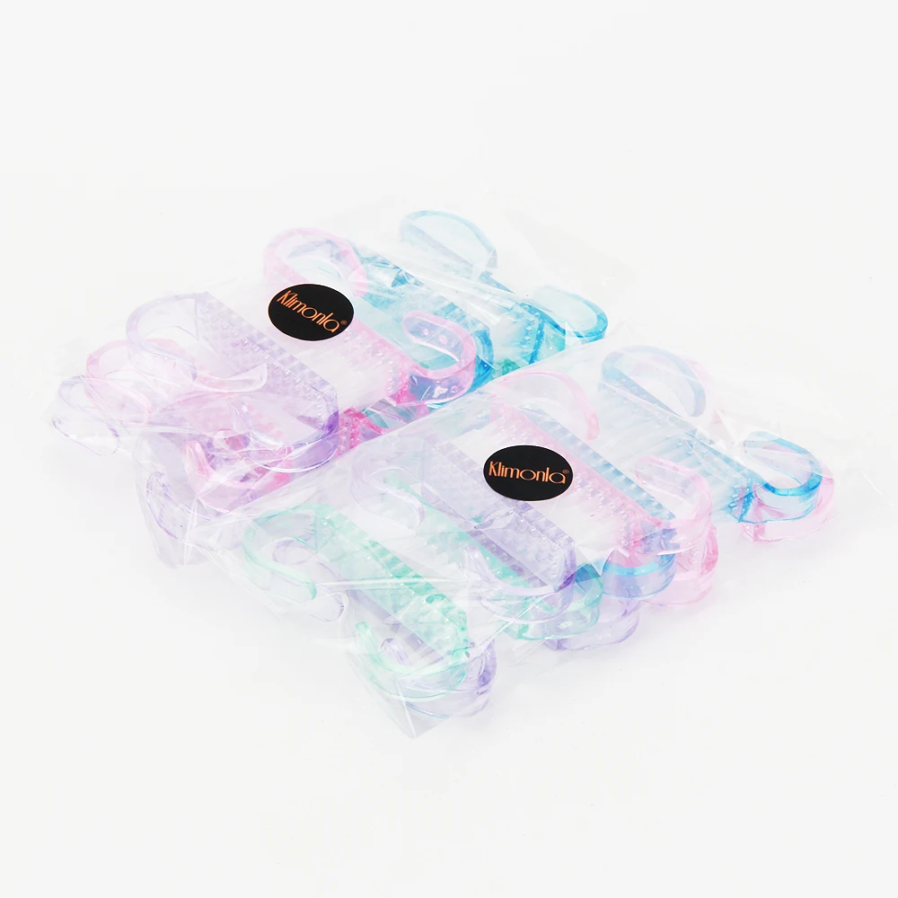 

10Pcs/lot Transparent Professional Nail Cleaning Brushes Mix Color Pedicure Nail Art Care Tools Soft Remover Dust Brush Sets