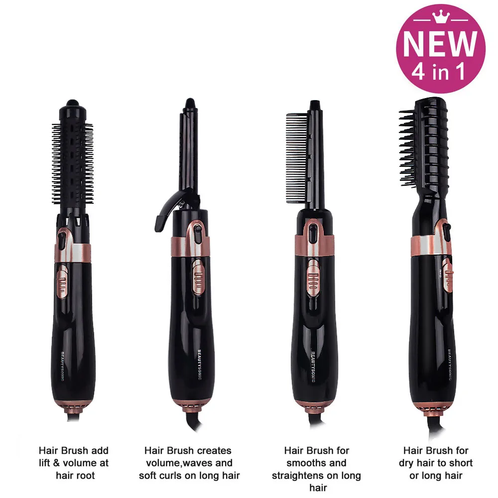 4 в 1 Горячая расческа для волос щетка одношаговая и выпрямитель укладки Расческа
