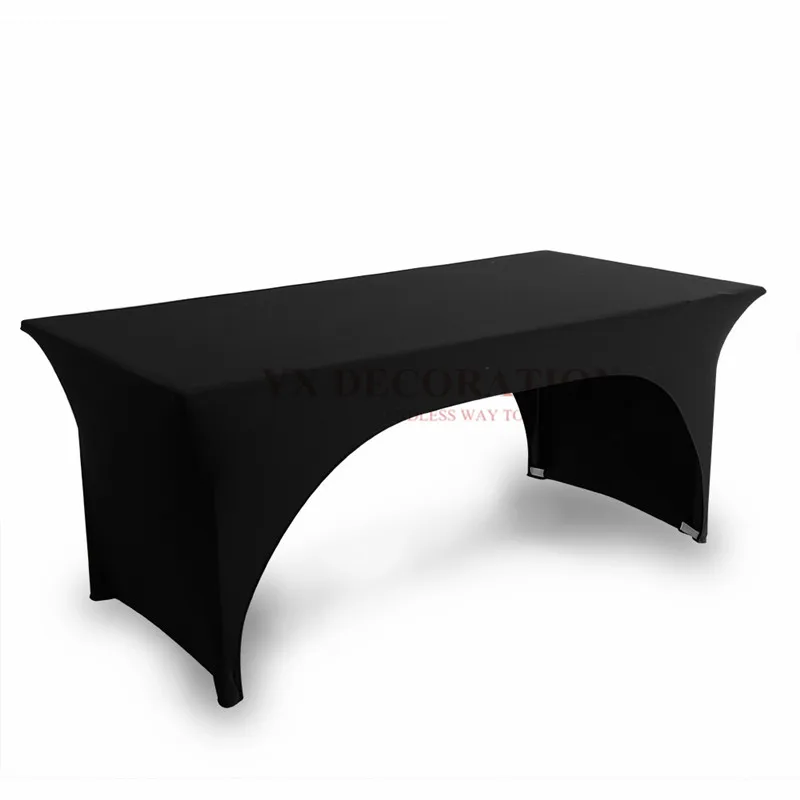Cheap Price Two Side Open Stretch Spandex Table Cover Rectangle Lycra Home Kitchen Dining Linen Cloth Wedding Tablecloth | Дом и сад