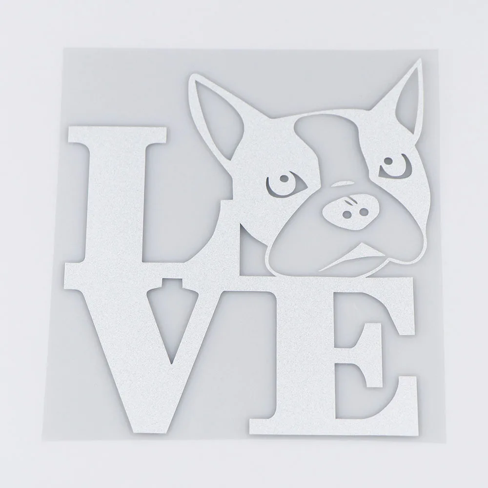Автомобильная наклейка YOJA 13X15.1CM Love Boston Terrier Dog модное украшение для окна |