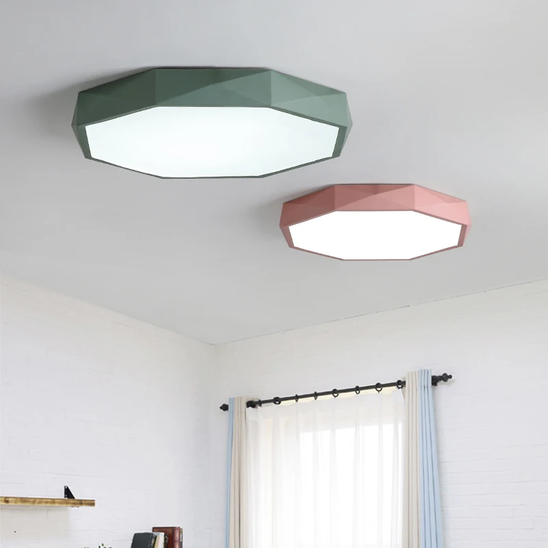 

Macaron color Ceiling LED chandelier Round Ultra-thin chandelier lighting for bed Children's room LED lamp lamparas de techo