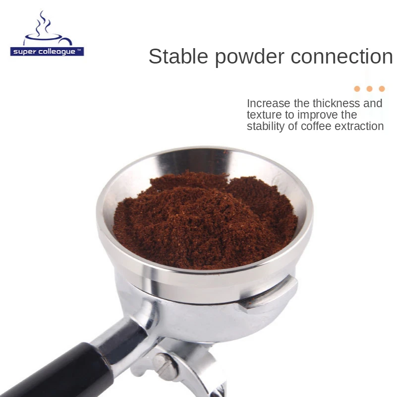 

Coffee Tamper 51/54/58mm Bottomless Portafilter Distributor Receiving Anti-flying Stainless Machine Accessories Dosing Ring Cup