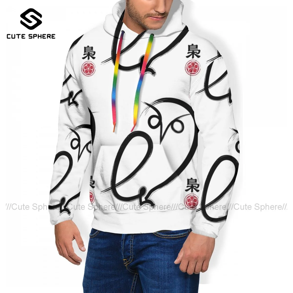

Sumi-E Hoodies Polyester Loose Pullover Hoodie Long Sleeve Stylish Warm Hoodie XXL Mens