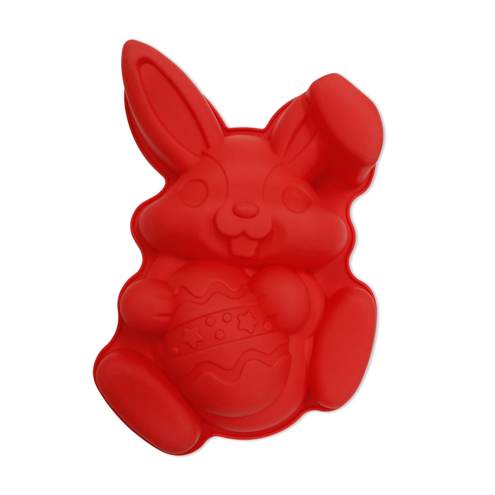 

Easter Bunny Silicone Mold Non-Stick Rabbit Egg Chocolate Mould Cakes Jelly Candy Baking for Easter Day Party Cake Dessert