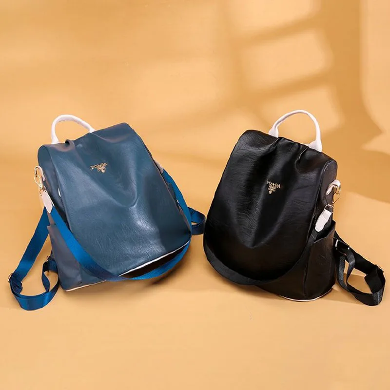 Бренд 2020 Новый Популярный мягкий Однотонный женский рюкзак Противокражные