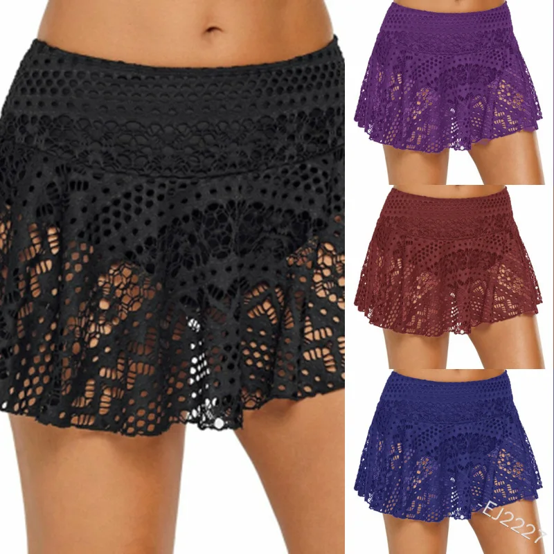 Пикантное пляжное бикини с высокой талией накидка юбка пляжные шорты побережье